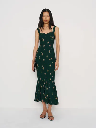 Reformation Irisa Dress In Green