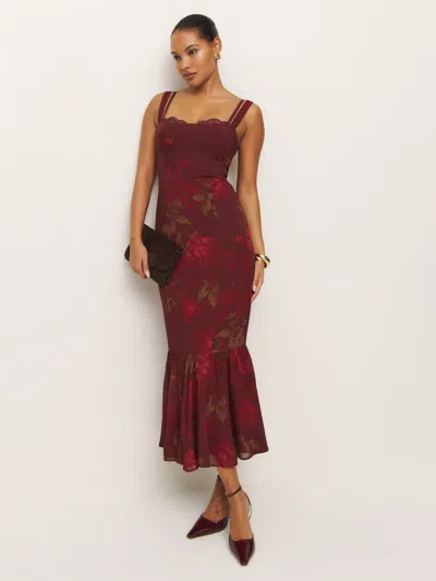Reformation Irisa Dress In Barcelona Border