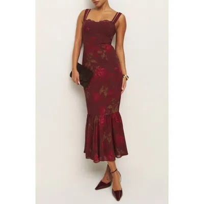 Reformation Irisa Floral Trumpet Dress