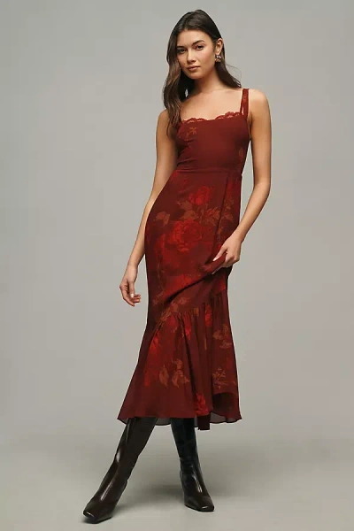 Reformation Irisa Midi Dress In Purple