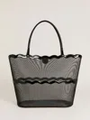 Reformation Isabella Tote In Black Mesh