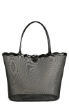 Reformation Isabella Tote In Black Mesh