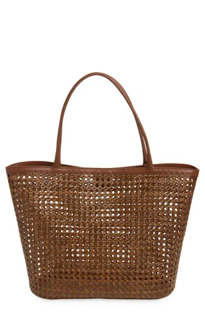 Reformation Isabella Woven Rattan Tote