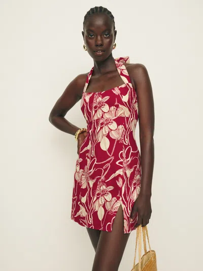 Reformation Isha Linen Dress In Las Dalias