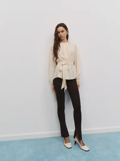 Reformation Isola Top Ivory 8 In White
