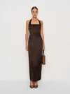 Reformation Ivan Silk Dress In Black