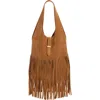 Reformation Ivy Tote Bag Bracco Suede In Brown