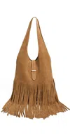 Reformation Ivy Tote Bag Bracco Suede In Brown