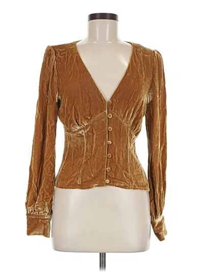 Pre-owned Reformation Jacket In Gold