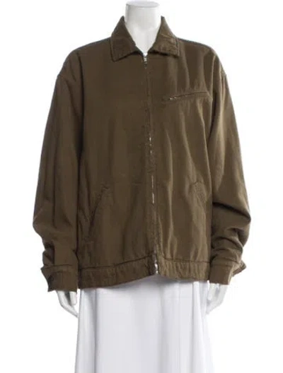 Pre-owned Reformation Jacket In Green