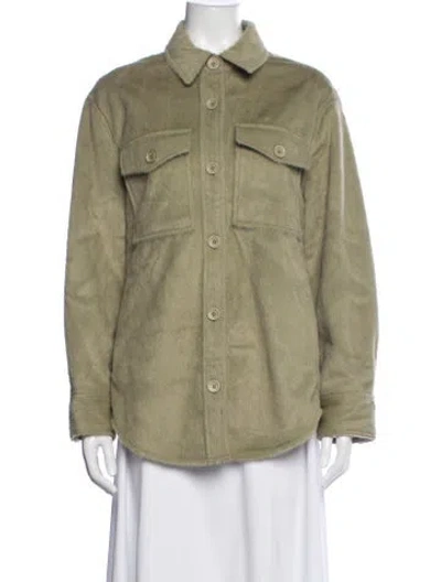 Pre-owned Reformation Jacket In Green