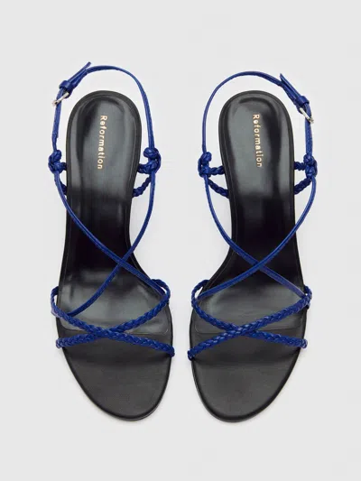 Reformation Jackson Heeled Sandal Blue 7.5