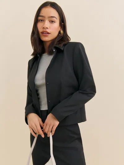 Reformation Jade Jacket In Black