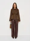 Reformation Jaden Cropped Trench In Multi