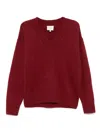 Reformation Womens Jadey V-neck Cashmere Jumper Chianti