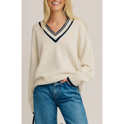 Reformation Jadey Oversize Tipped Cashmere Sweater