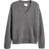 Reformation Jadey Oversize Cashmere Sweater In Thunder