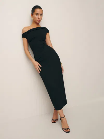 Reformation Jamen Knit Dress In Black