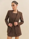 Reformation James Linen Blazer In Boardwalk Stripe