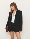 Reformation James Relaxed Blazer In Black