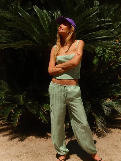 Reformation James Tie Pant Green Large