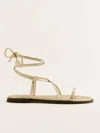 Reformation Jamie Flat Sandal In Gold