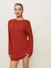 Reformation Jamie Knit Dress In Sundried Tomato