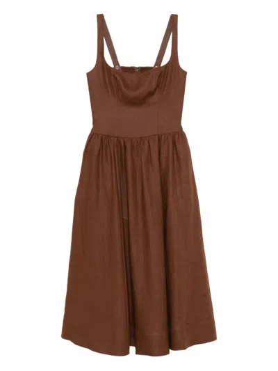 Reformation Janu Dress In Brown