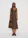 Reformation Janu Linen Dress In Brown