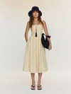 Reformation Janu Linen Dress In White