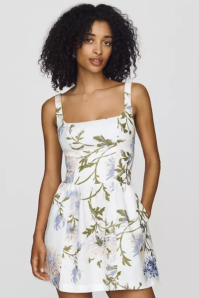 Reformation Janu Linen Mini Dress In White