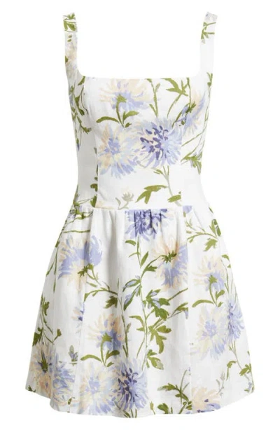 Reformation Janu Linen Minidress In Multi