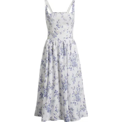 Reformation Janu Linen Sundress In Blue