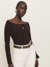 Reformation Jasper Knit Top In Mole
