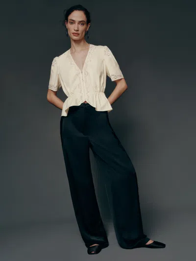 Reformation Jasper Pant In Black