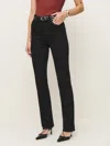 Reformation Jax Stretch High Rise Straight Jeans In Black