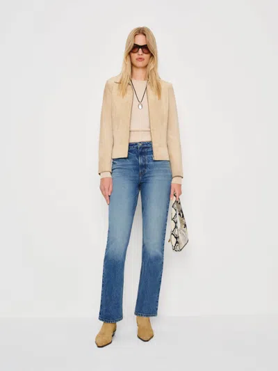 Reformation Jax Stretch High Rise Straight Jeans In Blue