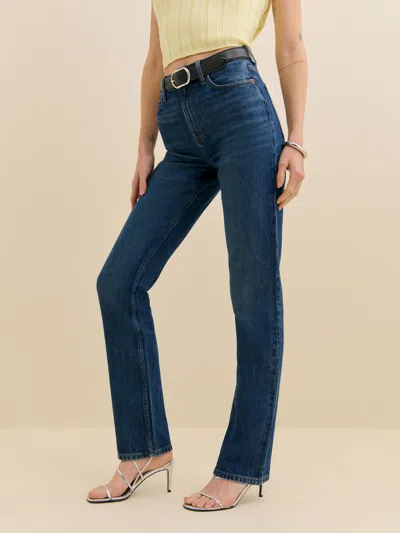 Reformation Jax Stretch High Rise Straight Jeans In Mellusine
