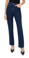Reformation Jax Stretch High Rise Straight Jeans Seneca In Blue