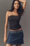 Reformation Jaylene Mid Rise Denim Mini Skirt