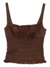 Reformation Jeanette Top In Brown