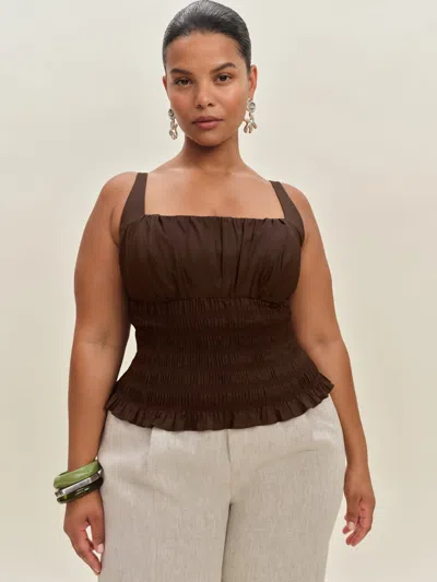 Reformation Jeanette Top Es In Brown