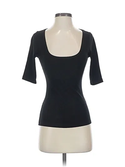 Pre-owned Reformation Jeans 3/4 Sleeve T-shirt In Black