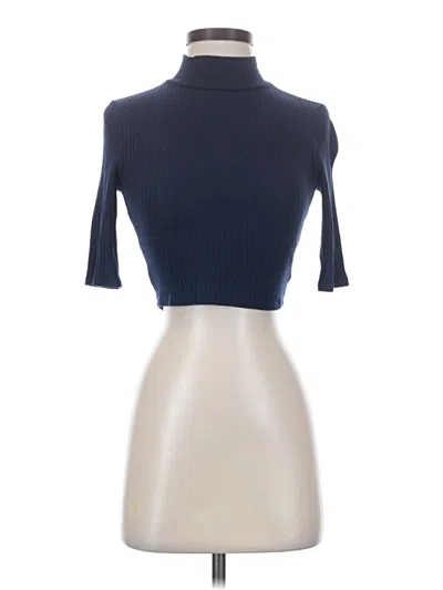 Pre-owned Reformation Jeans 3/4 Sleeve Top In Blue