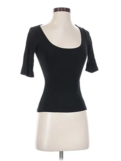 Pre-owned Reformation Jeans 3/4 Sleeve T-shirt In Black