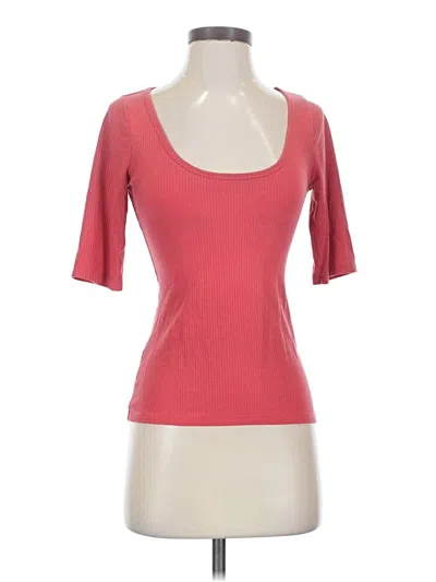 Pre-owned Reformation Jeans 3/4 Sleeve T-shirt In Pink