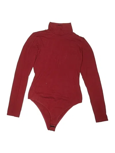 Pre-owned Reformation Jeans Bodysuit In Burgundy