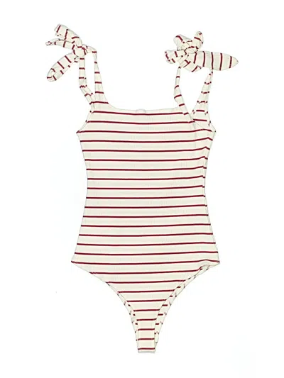 Pre-owned Reformation Jeans Bodysuit In Red