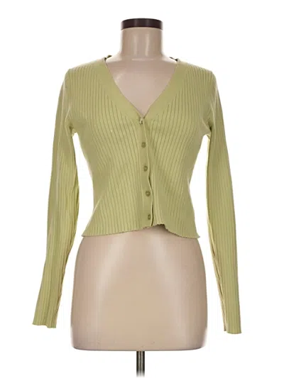 Pre-owned Reformation Jeans Cardigan Sweater In Green