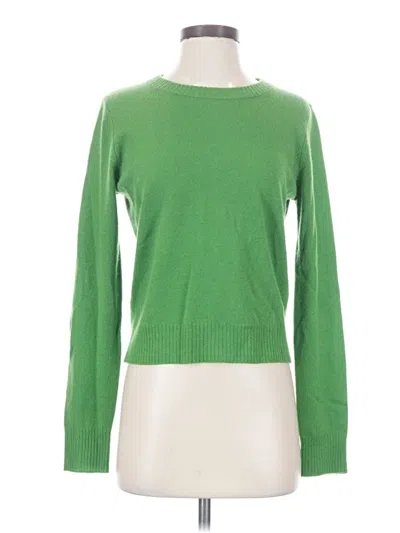 Pre-owned Reformation Jeans Cashmere Pullover Sweater In Green